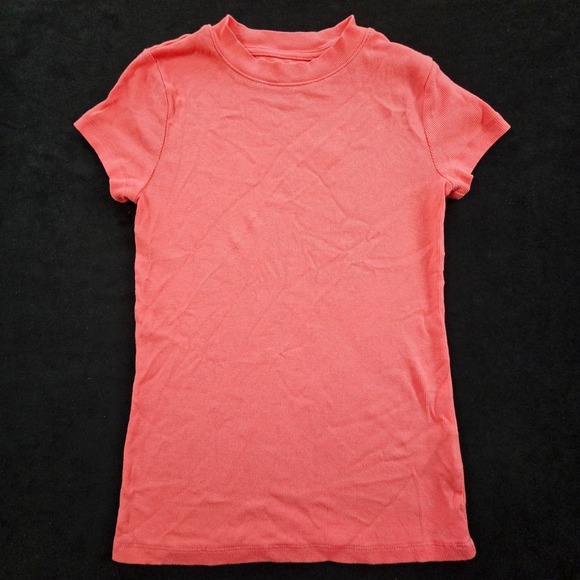 a new day Tops - A New Day Orange Short Sleeve Cotton Blend Ribbed T-Shirt Women's XS